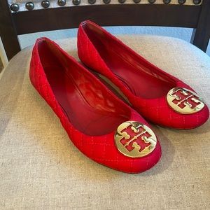 Tory Burch vibrant red flats